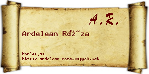Ardelean Róza névjegykártya